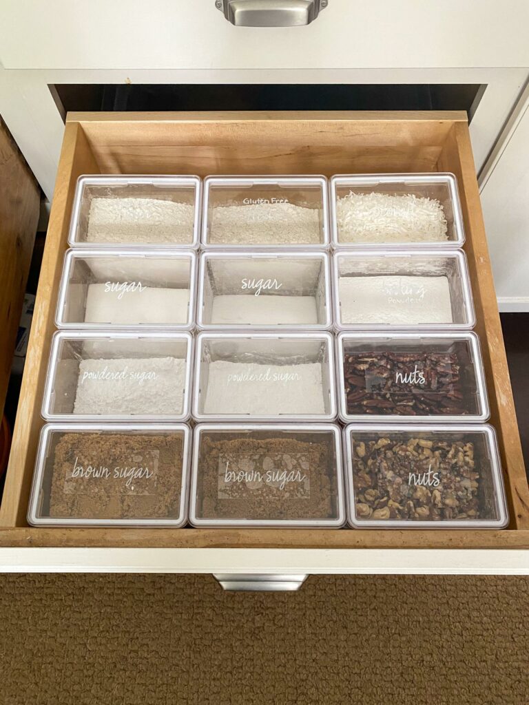 Add canisters to a drawer! @eightdayshomeorganization